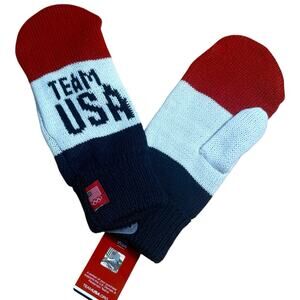 Team USA Mittens New Red White Blue Olympic Licensed One Size Winter Snow Ski
